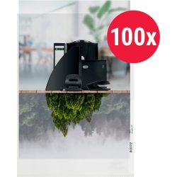 Leitz Recycle Mappe Recycled DIN A4 Genarbt Transparent 140 Mikron PP (Polypropylen) 11 Löcher 100 Stück