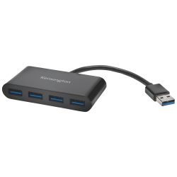 Kensington UH4000 4 x USB 3.0 Female auf 1 x USB 1.1 Male Hub K39121EU 4 Ports Schwarz
