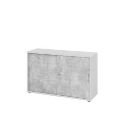 Hammerbacher Schrank V1752S/5/M/BS Grau 120 x 40 x 74,8 cm