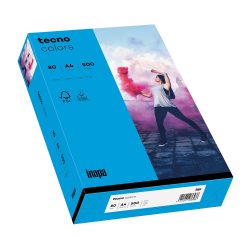 tecno DIN A4 Papier Intensiv Blau 80 g/m² 500 Blatt