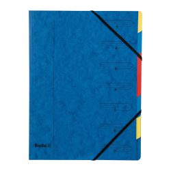 Biella Ordnungsmappe 7-teilig Topcolor Blau Karton 24,1 x 31,9 x 0,5 cm Packung mit 20 Stück
