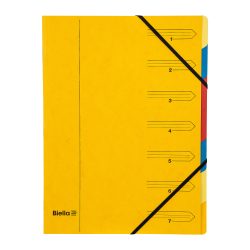 Biella-Ordnungsmappe 7-teilig Topcolor Gelb Karton 24,5 x 32 x 0,5 cm Packung mit 20 Stück