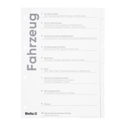 Biella Register Fahrzeug A4 deutsch Weiss 10-teilig Kartonzuschnitt Packung mit 10 Stück