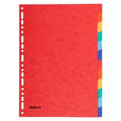 Biella Register A4 Assortiert 12-teilig Karton blanko Packung mit 25 Stück