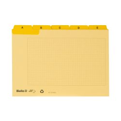 Biella Leitkarten A-Z gelb A6 11,5 x 15 x 1,3 cm Karton 3 Stück