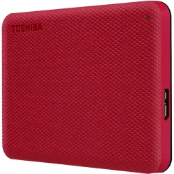TOSHIBA -  HDD CANVIO Advance 4TB HDTCA40ER3CA USB 3.2 Gen 1, 2.5 inch red, Rot Bunt, 4 TB
