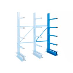 MANORGA Einseitiges Anbauregal mit 4 Ebenen Cantilever 1.000 x 1.200 x 2.500 mm