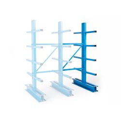 MANORGA Doppelseitiges Anbauregal mit 4 Ebenen Cantilever 4480 kg 1.000 x 2.500 mm