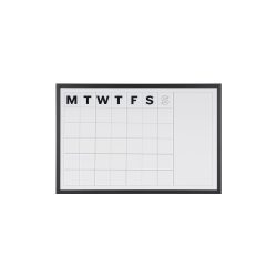 Bi-Office Wandmontage Monatsplaner Quer Weiss 90 x 60 cm