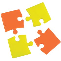 Bi-Office Whiteboard Magnete Puzzle Orange und Gelb 4 Stück