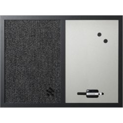 Bi-Office Pinnwand Schwarz Schatten mit Silber Oberfläche 900 x 600 mm