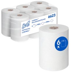 Scott Control Falthandtücher Weiss 1-lagig 6623 6 Stück