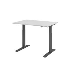 Hammerbacher Sitz-Stehschreibtisch VXMKA12/5/G Grau 1200 x 800 mm
