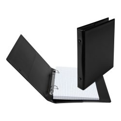 Biella Pocket Ringbuch A6 2 Ring 15 mm Karton Schwarz 5 Stück