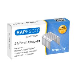 Rapesco Heftklammern 24/6 S24607Z3 Stahl Silber 1000 Stück
