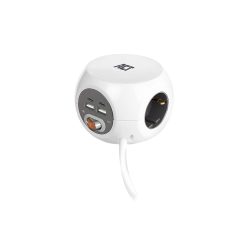 ACT Netzgerät AC2415 3 Power Socket,2 USB-A,2 USB-C Weiß