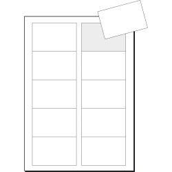 Sigel Visitenkarten 3C 85 x 55 mm 225 g/m² Helles Weiß 120 Stück