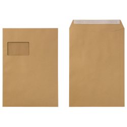 Niceday Briefumschlag Mit Fenster C4 324 (B) x 229 (H) mm Haftklebend Braun 120 g/m² 250 Stück