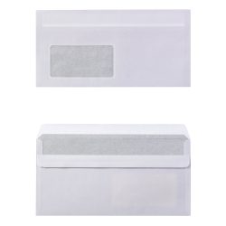Niceday Briefumschlag Mit Fenster DL 220 (B) x 110 (H) mm Haftklebend Weiss 75 g/m² 100 Stück