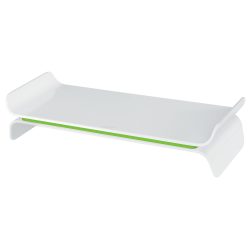Leitz Ergo WOW Höhenverstellbarer Monitorständer 6504 bis 27? 483 x 200 x 112 mm Grün, Weiss