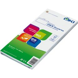 ÖKI Classic Briefumschläge C6/5 229 (B) x 114 (H) mm Haftklebestreifen Weiss 80 g/m² 25 Stück