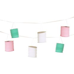 PAPSTAR Laternen-Girlande Pastell 85671 Papier 360 cm Mehrfarbig