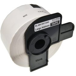 QL Etikettenrolle Kompatibel Brother DK-11208 5D11208-WT Selbsthaftend Schwarz auf Weiss 100 x 91 mm 400 Etiketten