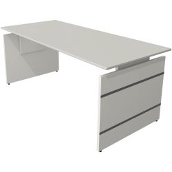 Kerkmann Sitz-Stehschreibtisch Form 4 Rechteckig Höhenverstellbar Weiss 1800 x 800 x 760 mm