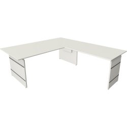 Kerkmann Sitz-Stehschreibtisch Form 4 L-Förmig Höhenverstellbar 2000 x 2200 x 760 mm