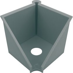 helit Zettelbox Hellgrau 250 PS (Polystyrol) 12,7 x 12,7 x 12 cm