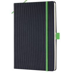 Sigel Conceptum Notizbuc Deutsch DIN A5 Punktkariert Seitlich gebunden Perforiert 97 Seiten Kunststoff Hardback Schwarz, Grün