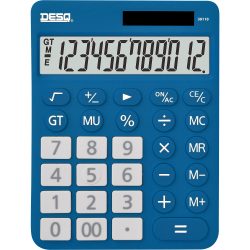 Desq Tischrechner 30110.06 12 Ziffern Display Blau