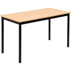 Sodematub Rechteckig Konferenztisch Hellbraun, Schwarz Eisen Schwarz 1.400 x 700 x 740 mm