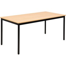Sodematub Rechteckig Konferenztisch Hellbraun, Schwarz Eisen Schwarz 1.600 x 800 x 740 mm