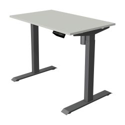 Kerkmann Move 1 Rechteckig Elektronisch Höhenverstellbarer Sitz-Stehschreibtisch Melamin, Stahl Anthrazit, Hellgrau 1000 x 800 x 1230 mm
