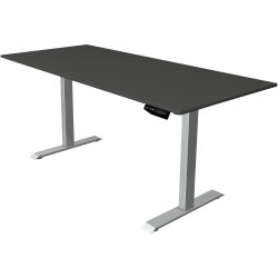 Kerkmann Move 1 Rechteckig Elektronisch Höhenverstellbarer Sitz-Stehschreibtisch Melamin, Stahl Silber 1800 x 800 x 1230 mm