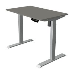 Kerkmann Move 1 Rechteckig Elektronisch Höhenverstellbarer Sitz-Stehschreibtisch Melamin, Stahl Graphit, Silber 1000 x 800 x 1230 mm