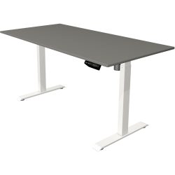 Kerkmann Move 1 Rechteckig Elektronisch Höhenverstellbarer Sitz-Stehschreibtisch Melamin, Stahl Graphit, Weiss 1600 x 800 x 1230 mm