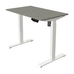 Kerkmann Move 1 Rechteckig Elektronisch Höhenverstellbarer Sitz-Stehschreibtisch Melamin, Stahl Graphit, Weiss 1000 x 800 x 1230 mm