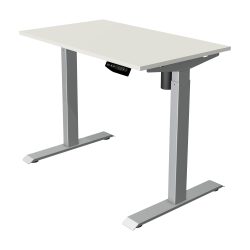 Kerkmann Move 1 Rechteckig Elektronisch Höhenverstellbarer Sitz-Stehschreibtisch Melamin, Stahl Silber 1000 x 800 x 1230 mm