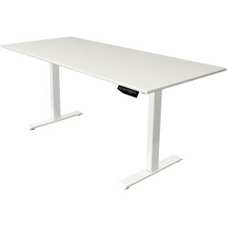 Kerkmann Move 1 Rechteckig Elektronisch Höhenverstellbarer Sitz-Stehschreibtisch Melamin, Stahl Weiss 1800 x 800 x 1230 mm