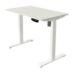 Kerkmann Move 1 Rechteckig Elektronisch Höhenverstellbarer Sitz-Stehschreibtisch Melamin, Stahl Weiss 1000 x 800 x 1230 mm