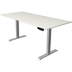 Kerkmann Move 1 Rechteckig Elektronisch Höhenverstellbarer Sitz-Stehschreibtisch Melamin, Stahl Silber 1800 x 800 x 1230 mm