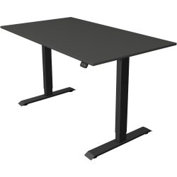 Kerkmann Move 1 Rechteckig Elektronisch Höhenverstellbarer Sitz-Stehschreibtisch Anthrazit 1400 x 800 x 1230 mm