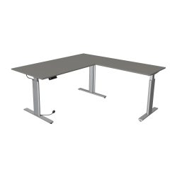 Kerkmann Move 3 L-förmig Elektrisch Höhenverstellbar Sitz-Stehschreibtisch Graphit, Silber 1.800 x 1.800 x 1.200 mm