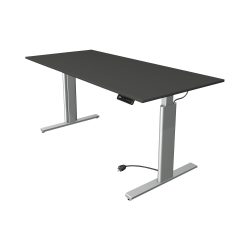 Kerkmann Move 3 Rechteckig Elektrisch Höhenverstellbar Sitz-Stehschreibtisch Anthrazit, Silber 1.800 x 800 x 1.200 mm