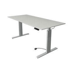 Kerkmann Move 3 Rechteckig Elektrisch Höhenverstellbar Sitz-Stehschreibtisch Hellgrau, Silber 1.800 x 800 x 1.200 mm