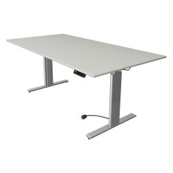 Kerkmann Move 3 Rechteckig Elektrisch Höhenverstellbar Sitz-Stehschreibtisch Hellgrau, Silber 2.000 x 1.000 x 1.200 mm