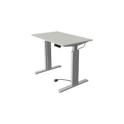 Kerkmann Move 3 Rechteckig Elektrisch Höhenverstellbar Sitz-Stehschreibtisch Hellgrau, Silber 1.000 x 600 x 1.200 mm