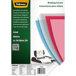 Fellowes Einbanddeckel PET (Polyethylenterephthalat) 250 Mikron Transparent 100 Stück